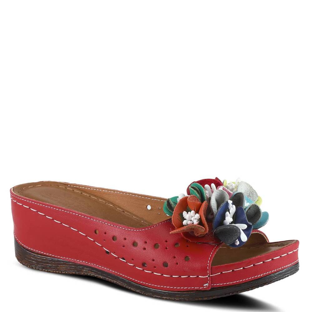 NEW SPRING FOOTWEAR women's flowerchild sandals in red
